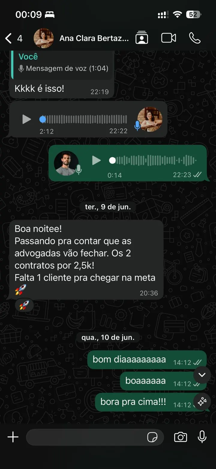 Print de conversa de venda